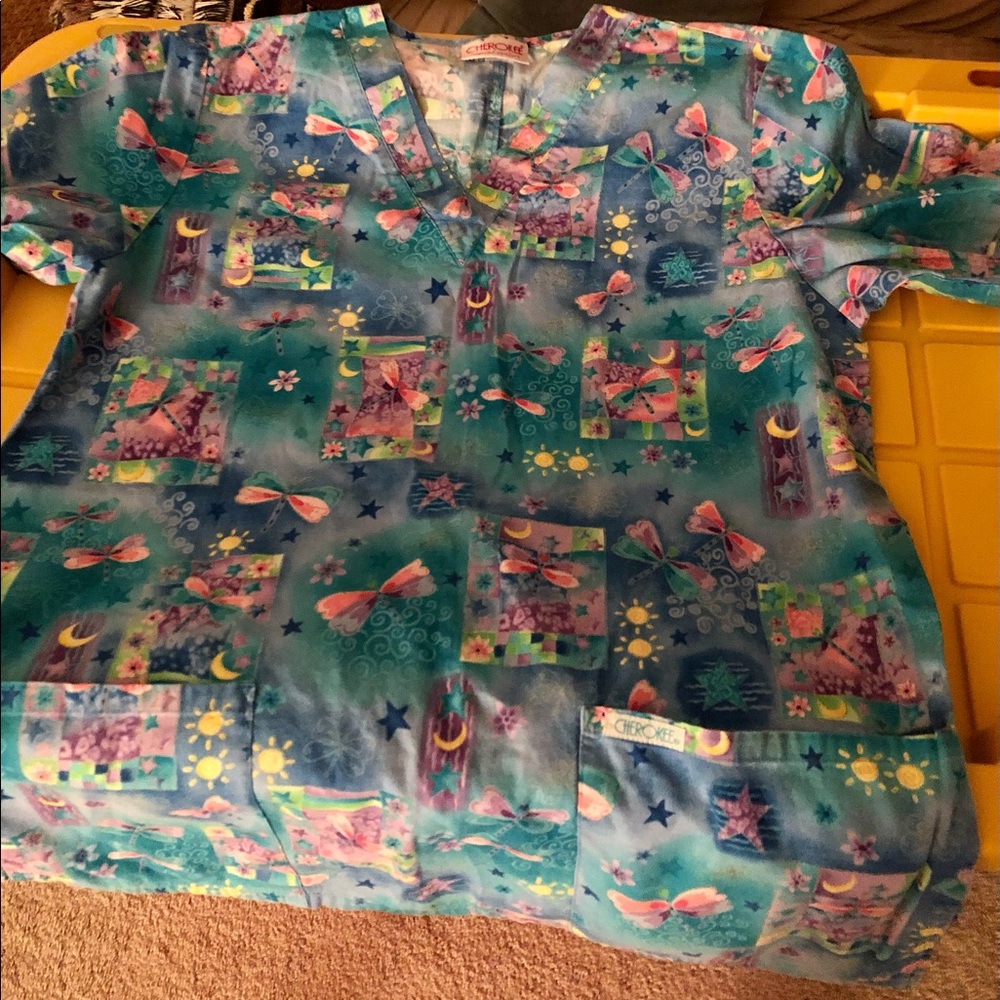 Cherokee Firefly Scrub Top Size Small